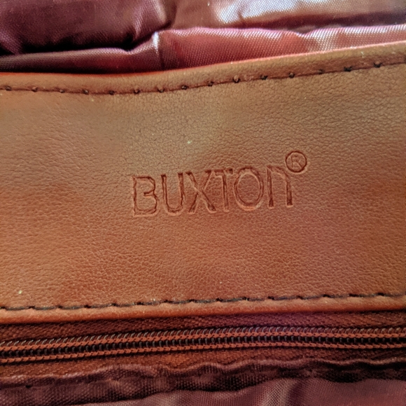 Buxton Red Leather Shoulder Bag - Picture 2 of 10